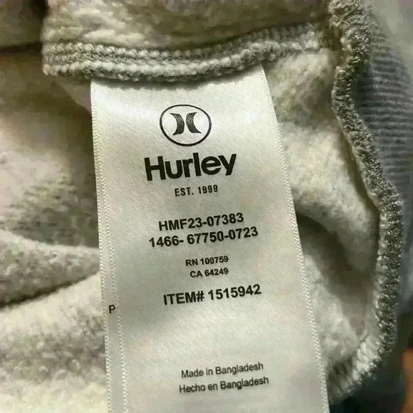 Hurley long sleeve Men gray jacket - Picture 7 of 8